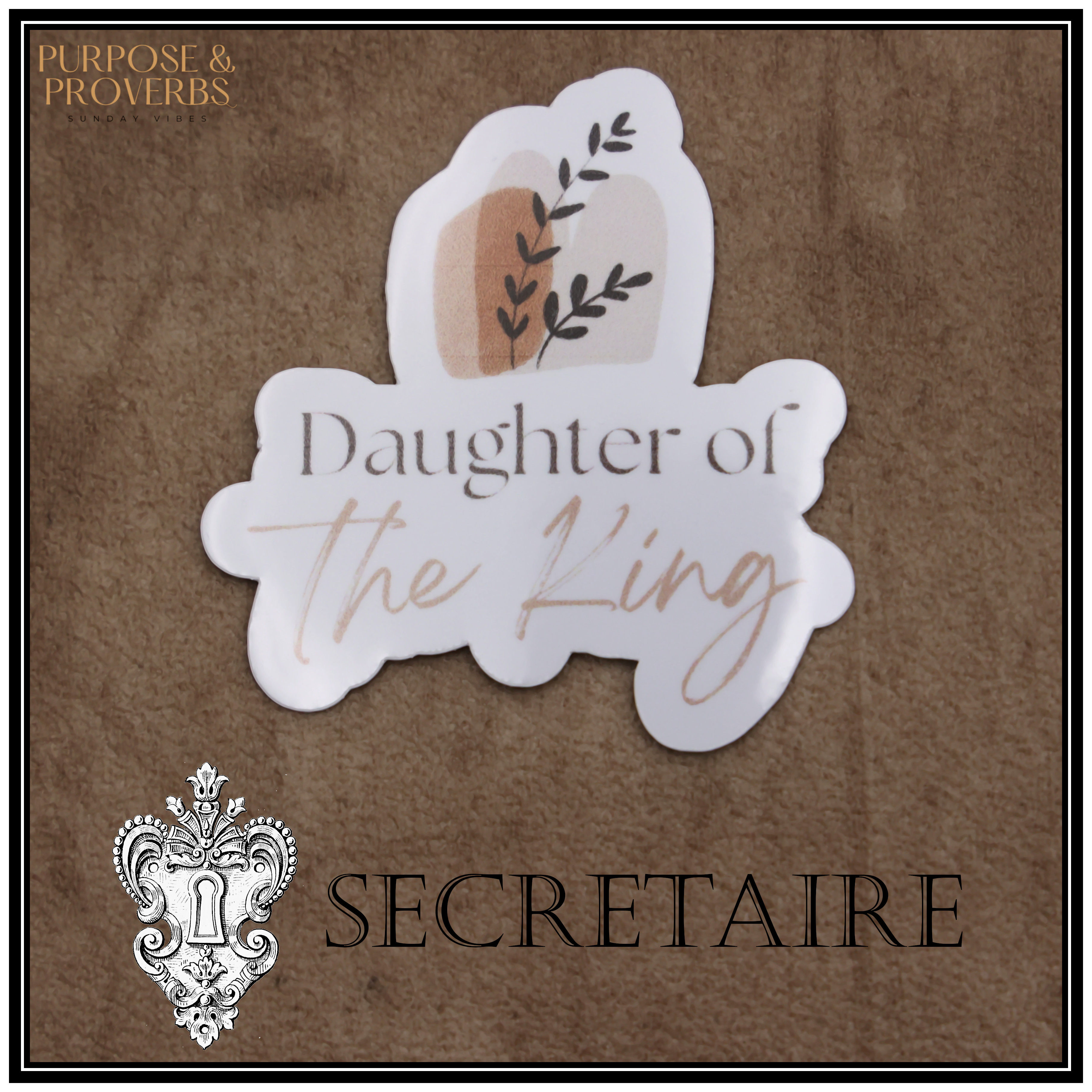 Vinyl sticker: Daughter of the king. Size: 5.5 cm [SB2-11]