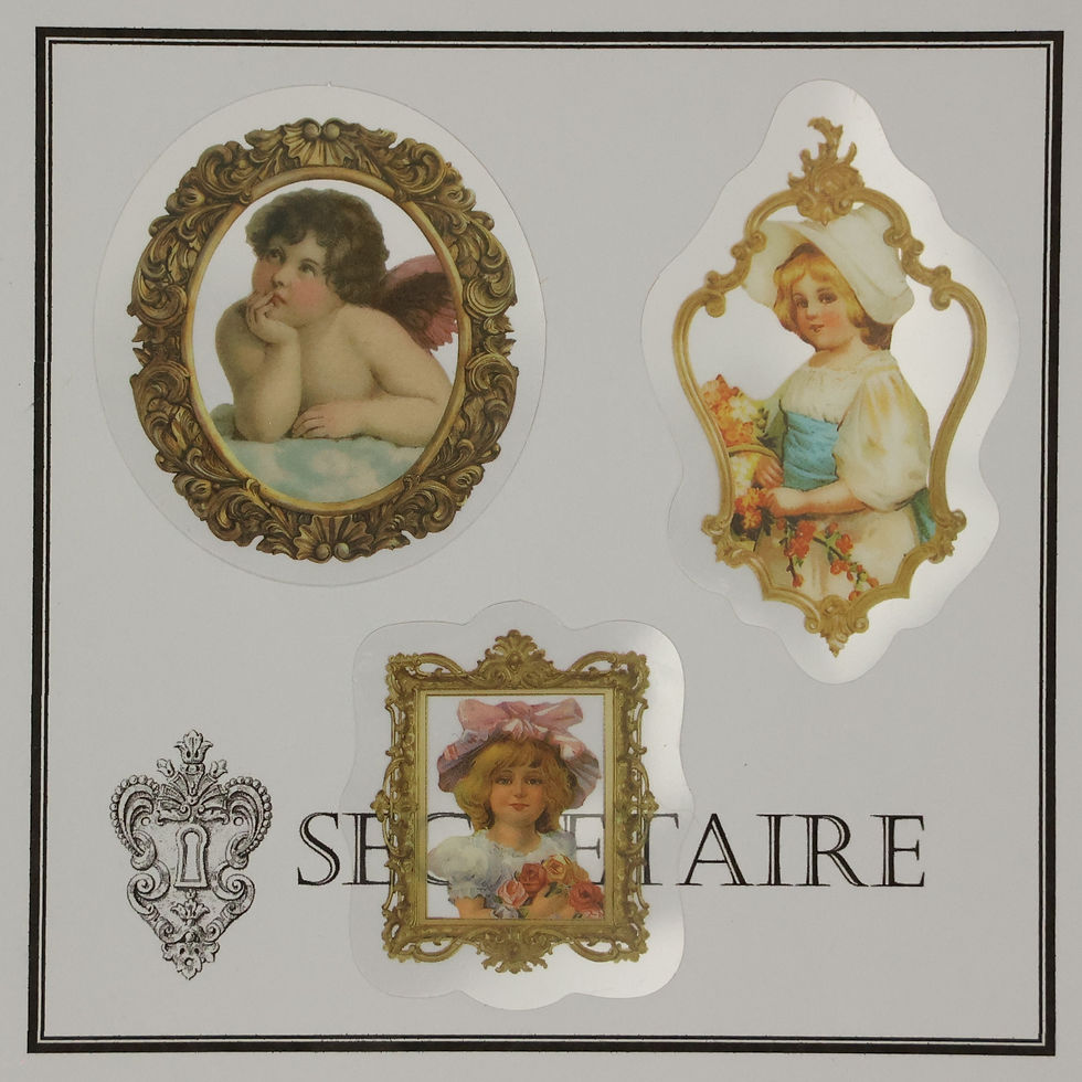 Thumbnail: Sweet cherubs in frames. Size: 3-4 cm [DR20]