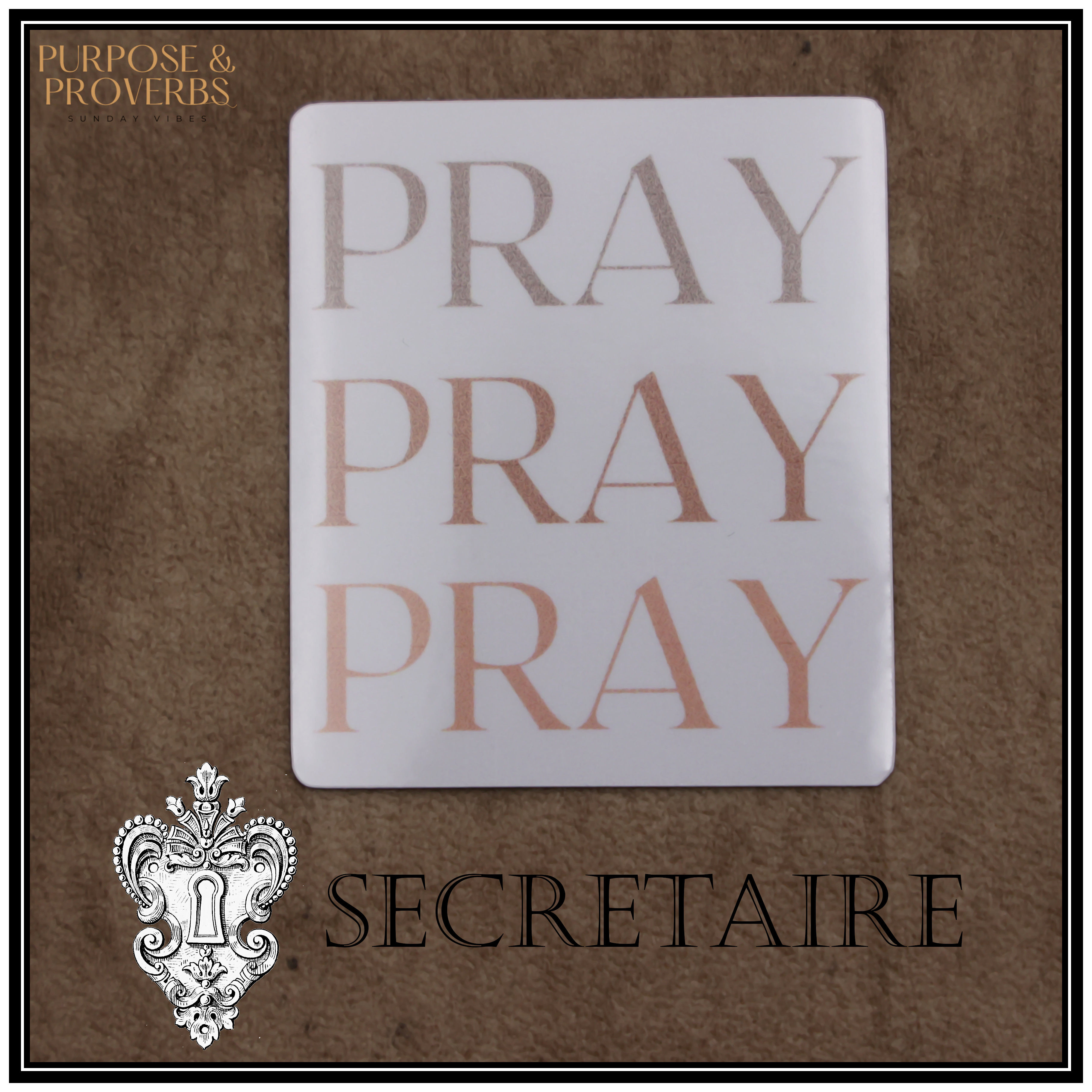 Vinyl sticker: Pray, pray pray!. Size: 6 cm [SB2-15]