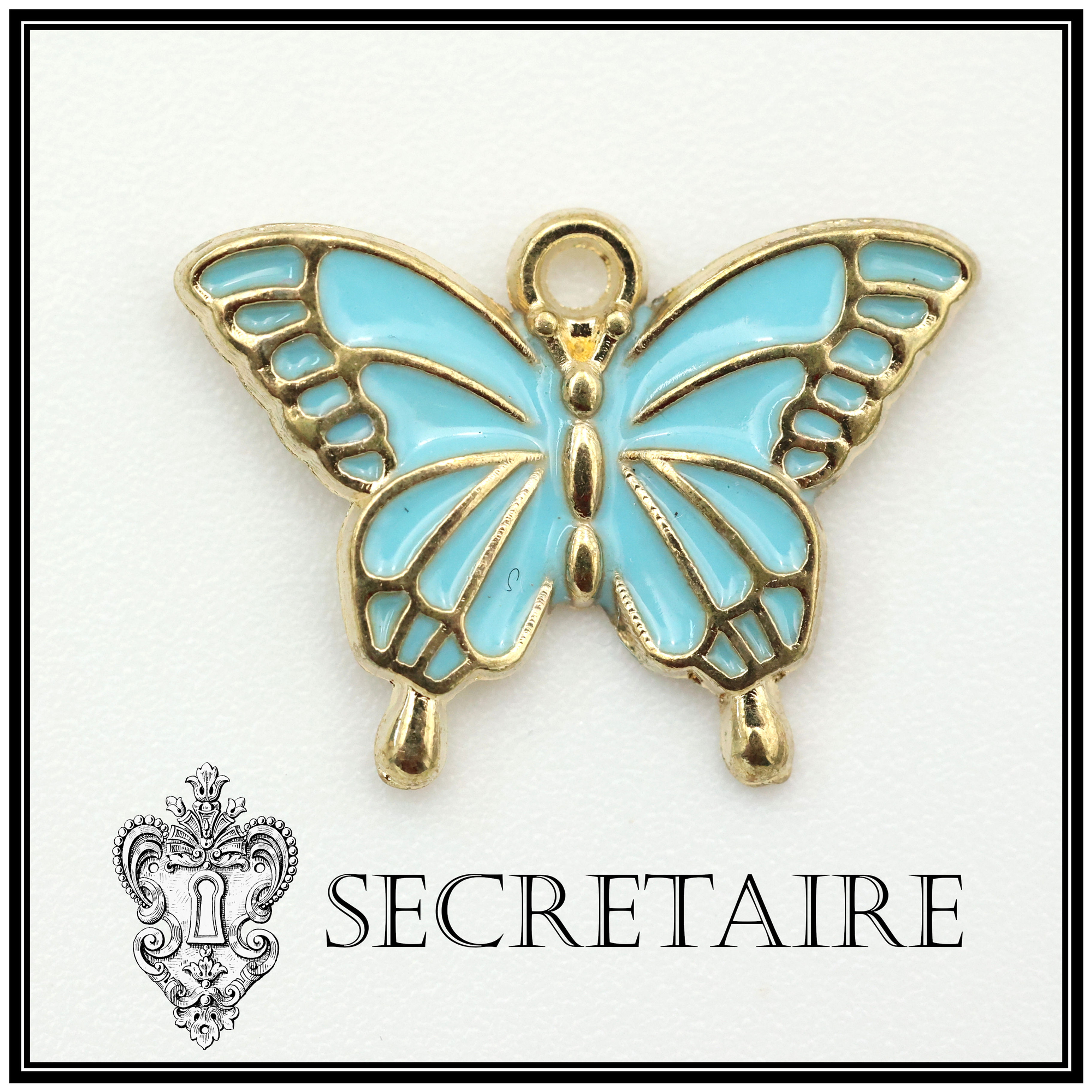 Charm: Blue Butterfly. Size: 1.5x2 cm [O15]