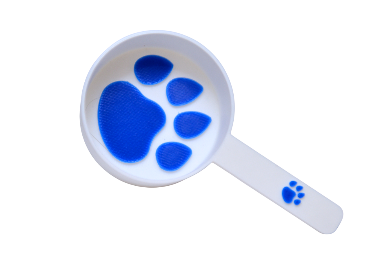 Pet Food Scoop (White + Blue)