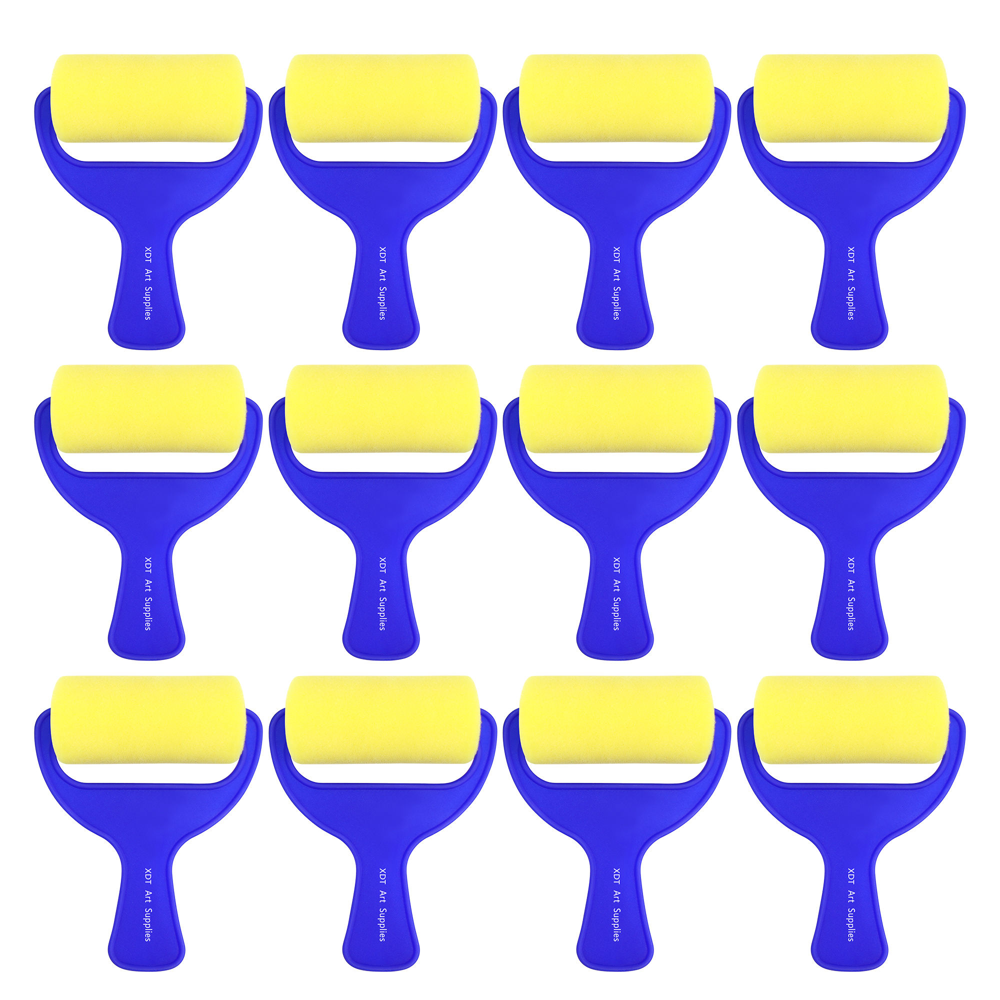 Foam Paint Roller 12 Piece Set 3''x12, Sponge Roller for Painting Art & Craft