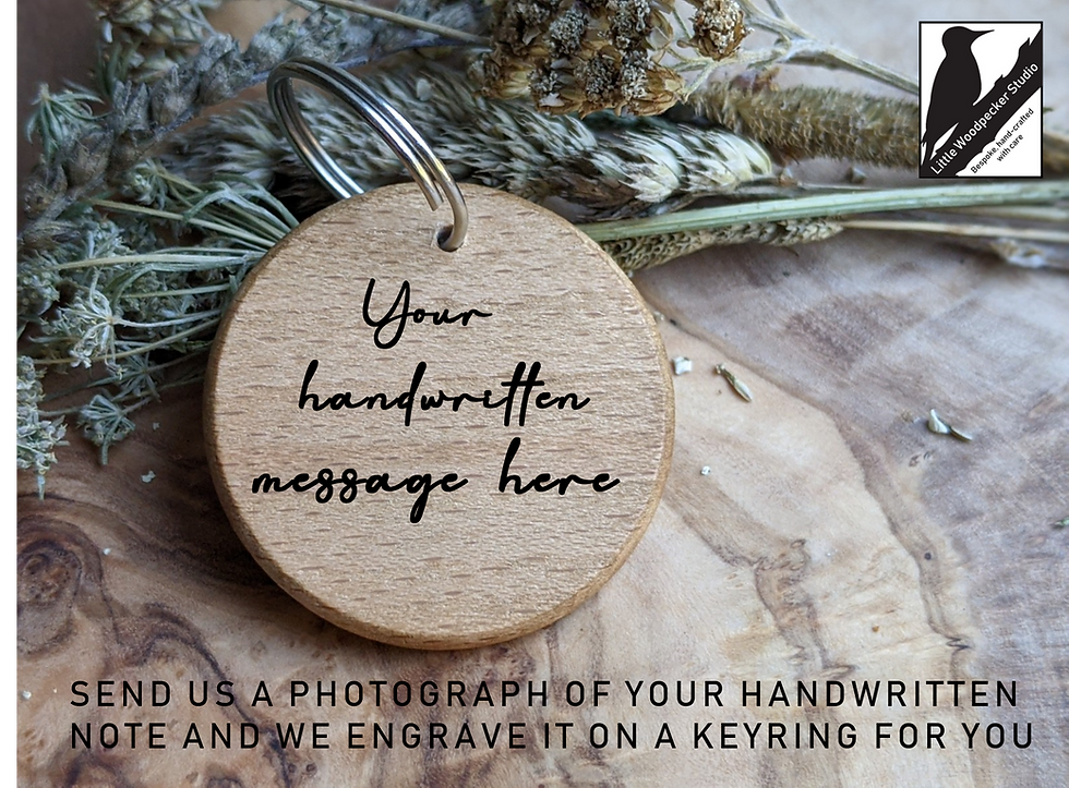 Thumbnail: Personal Handwriting Wooden Keyring