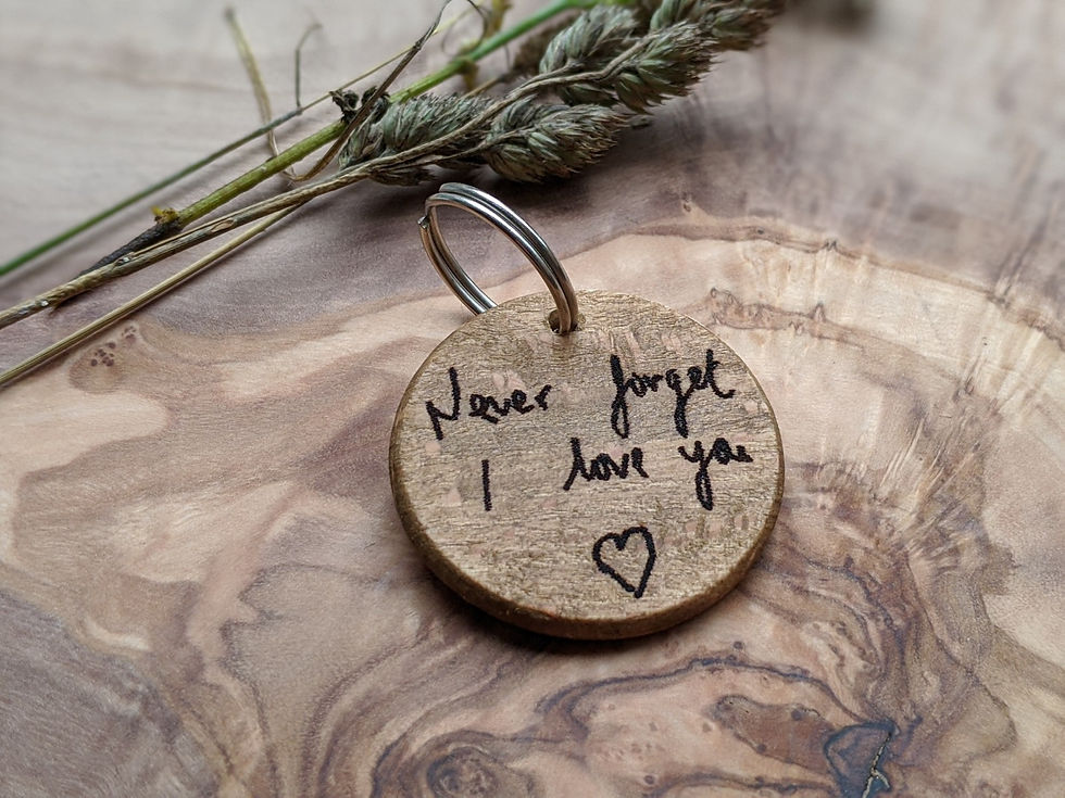 Thumbnail: Engraved Handwritten Message Keyring