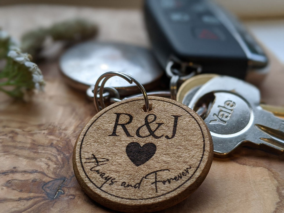 Thumbnail: Engraved Handwritten Message Keyring