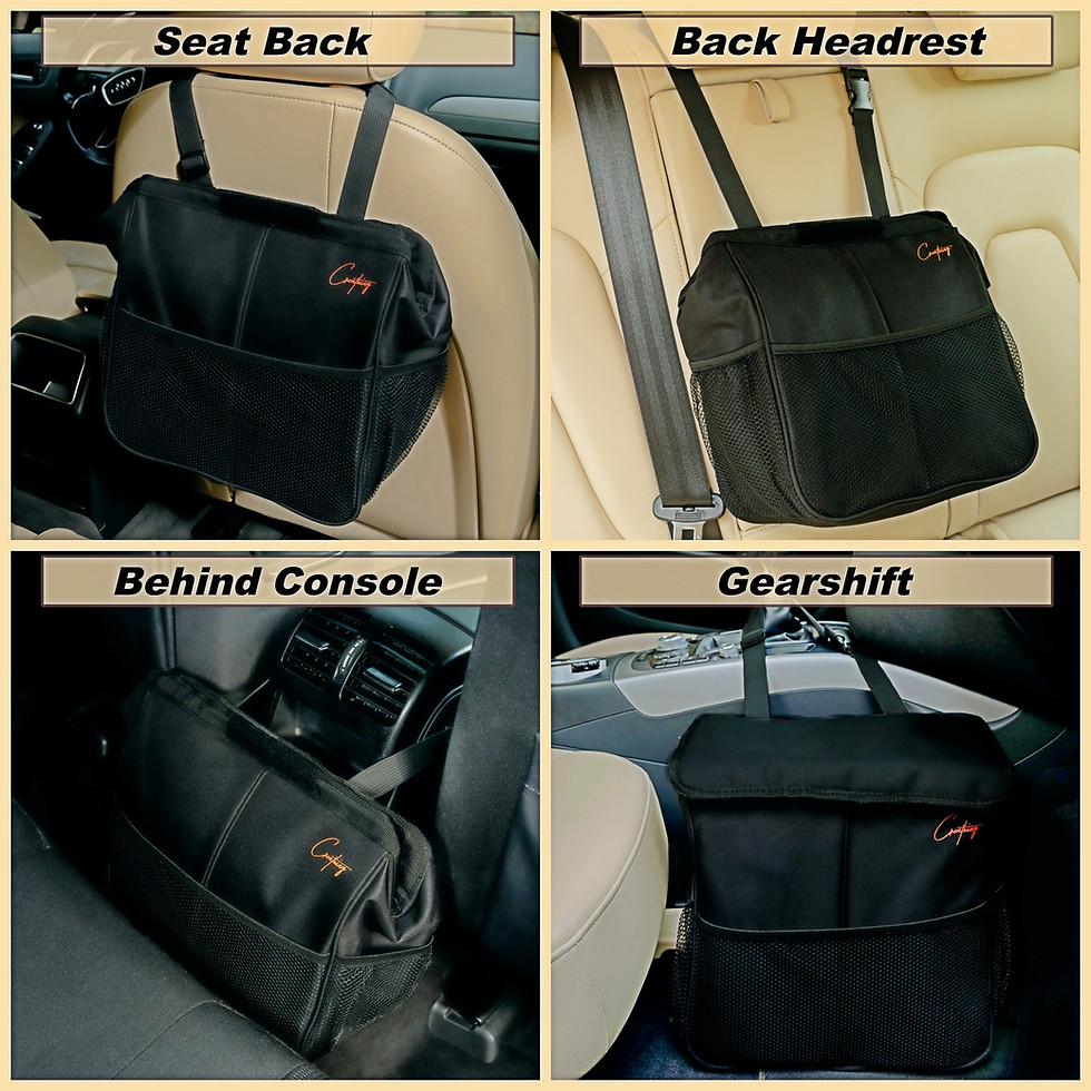 Thumbnail: Car Trash Can Large, with Leakproof Lining | Storage Bag and Trash Can for Car/T