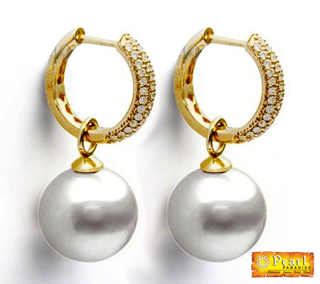 Pearl Dia hoop earring_3