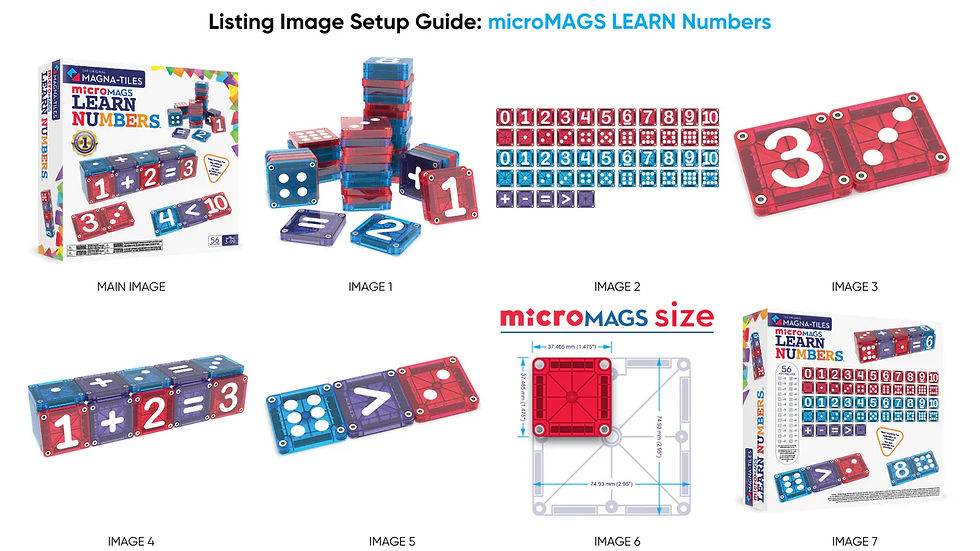 Thumbnail: MAGNA-TILES® microMAGS Learn Numbers 56 stuks