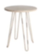 Toulouse Round Dining Table White 0.7m white background front view