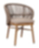 Bude Taupe armchair with cushion white background