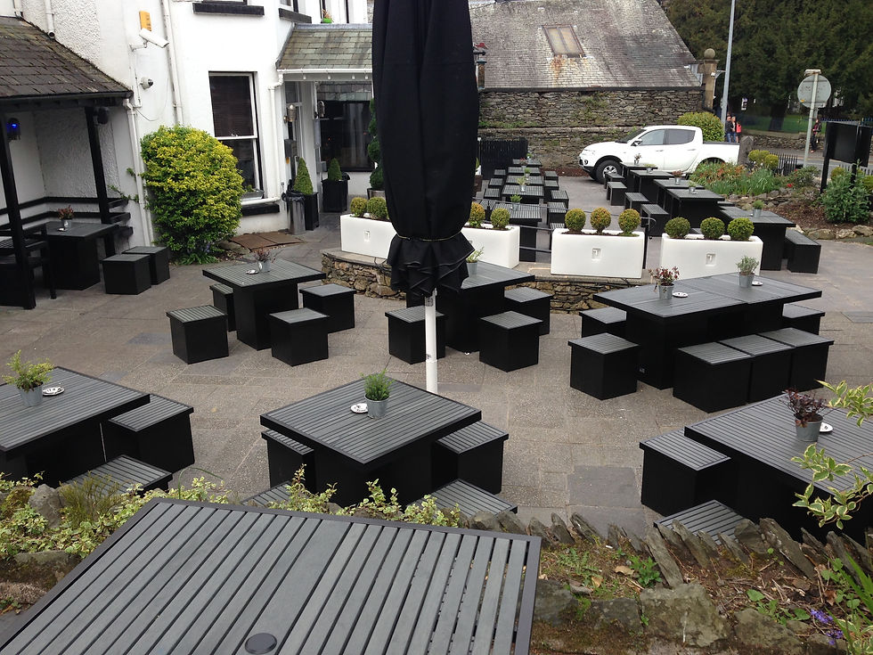 Thumbnail: Black powder coated furniture bird eye view