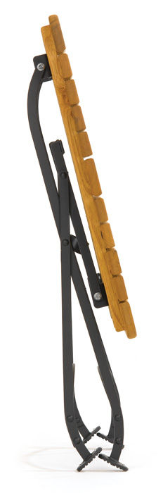 Thumbnail: FSC Close up folded hardwood table with black legs