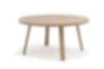Round wood effect aluminium round dining table
