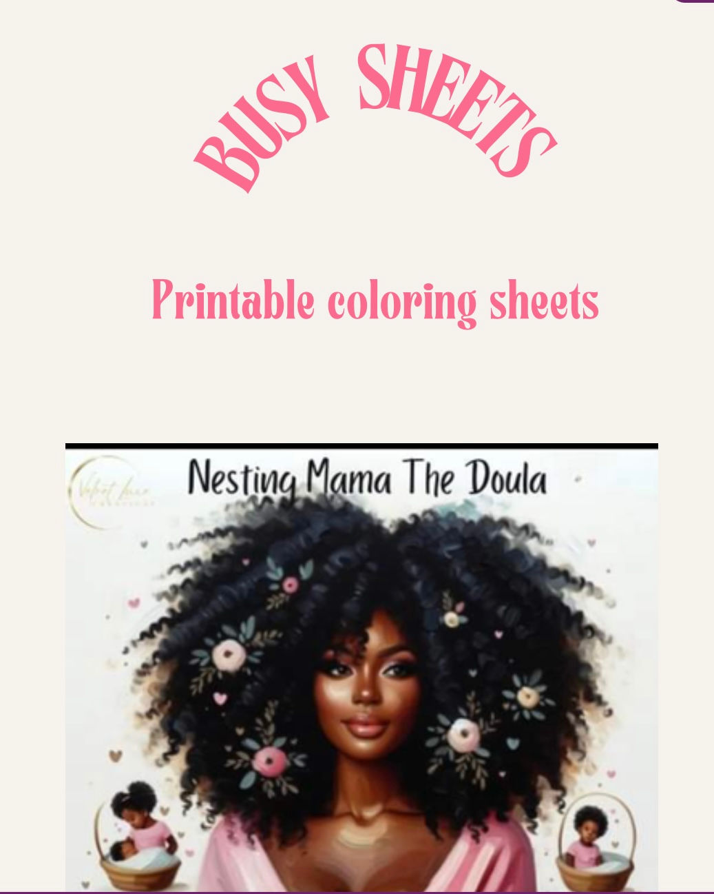 Busy Sheets- printable coloring sheets