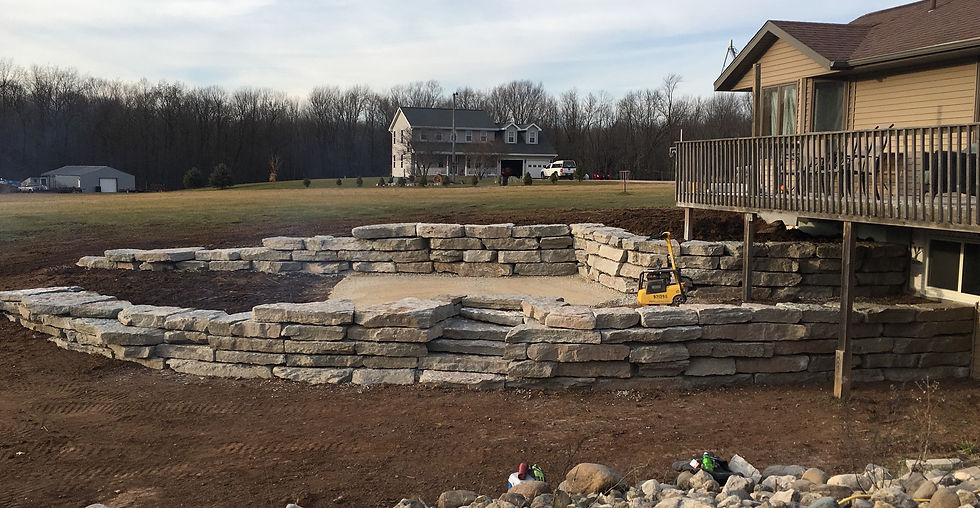 Compacting for upper patio