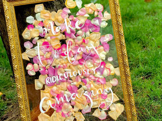 Perspex Petal Sign with Gold Frame DIY