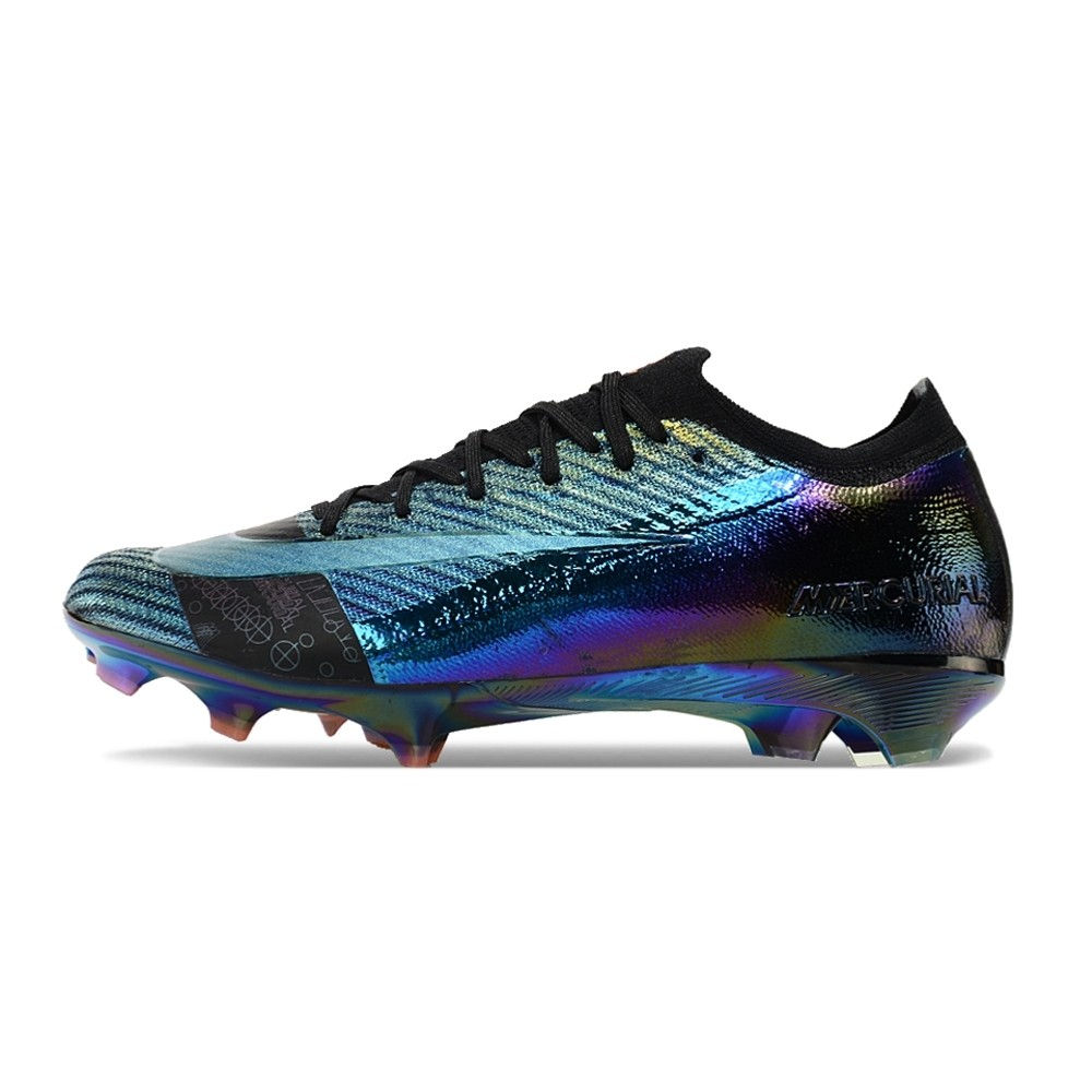 Chuteira de Campo Nike Air Zoom Mercurial Vapor 16 Elite FG Preto/Azul