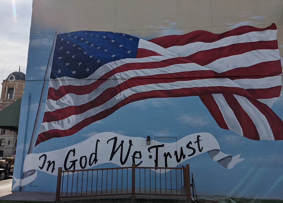 American flag mural by Katie Brinkley