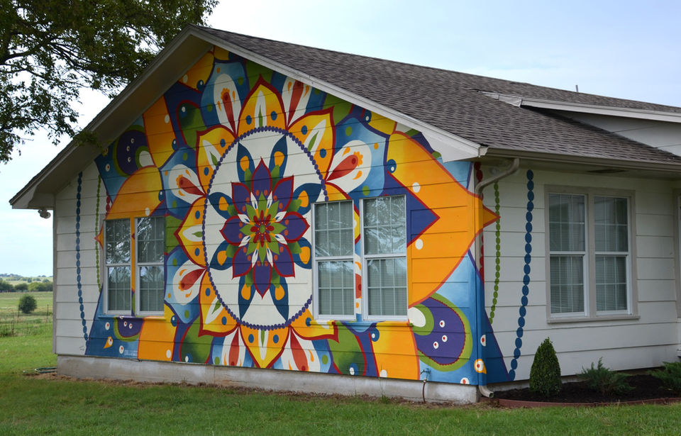 mandala mural by Katie Brinkley
