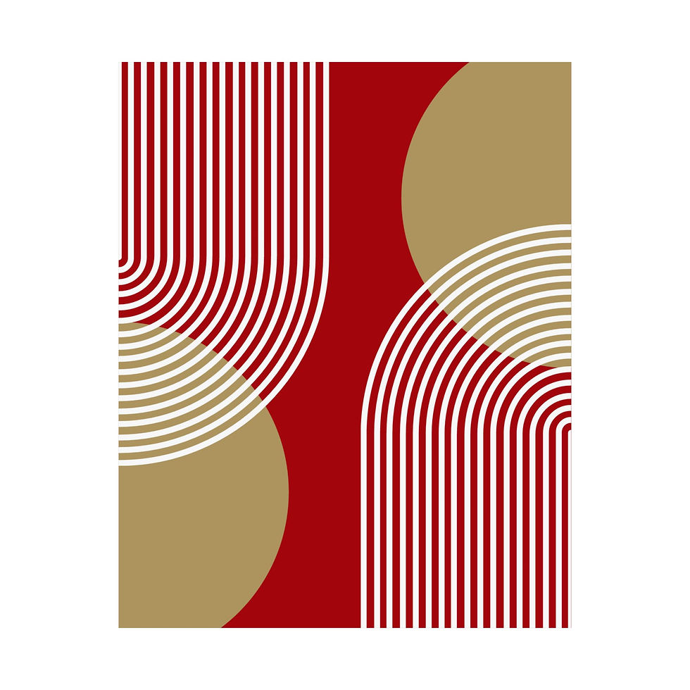 Thumbnail: Modern Geometric - 25 - Matte Poster - San Francisco 49ers - Away