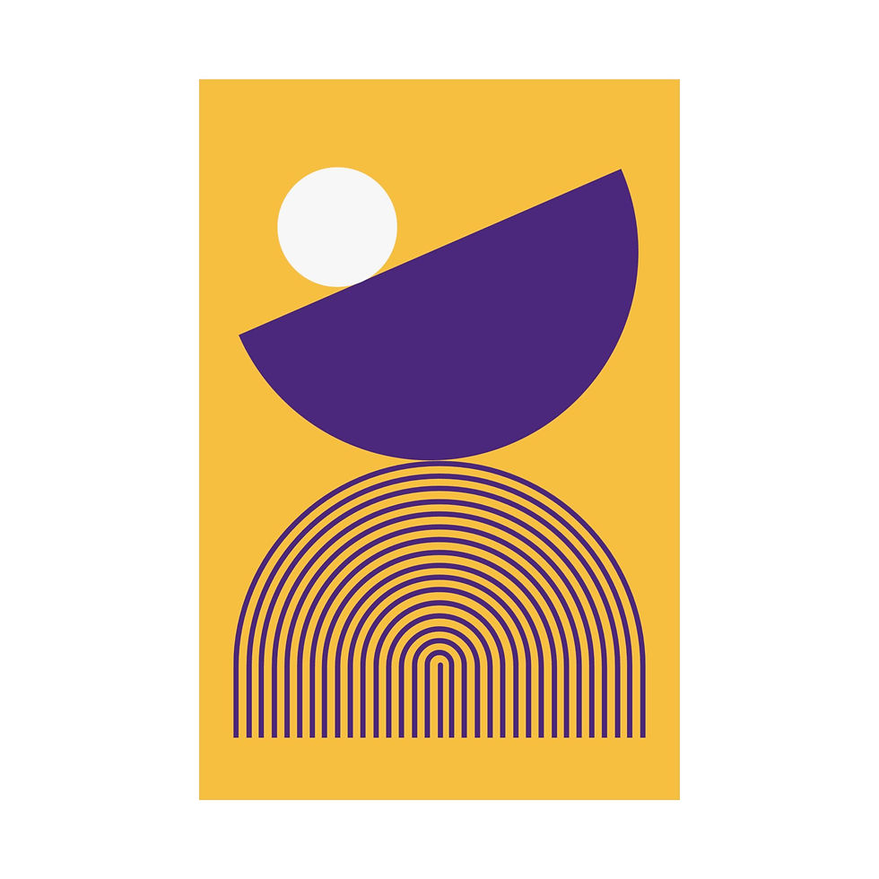 Thumbnail: Modern Geometric 26 Matte Poster - Minnesota Vikings - Alt