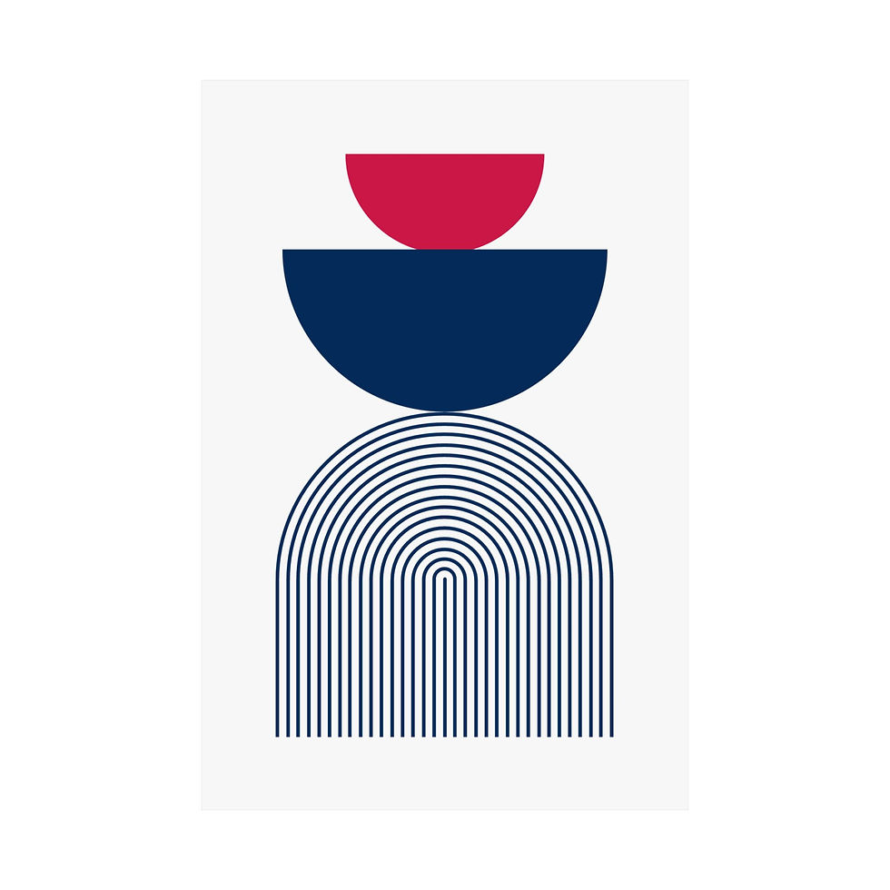 Thumbnail: Geometric 24 Matte Poster - Minnesota Twins - Home