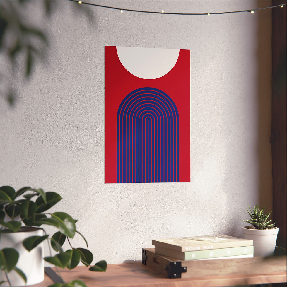 Thumbnail: Geometric 09 Matte Poster - Buffalo Bills - Alt