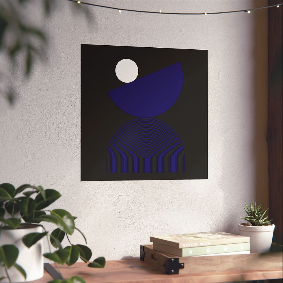 Thumbnail: Modern Geometric 26 Matte Poster - Baltimore Ravens - Alt