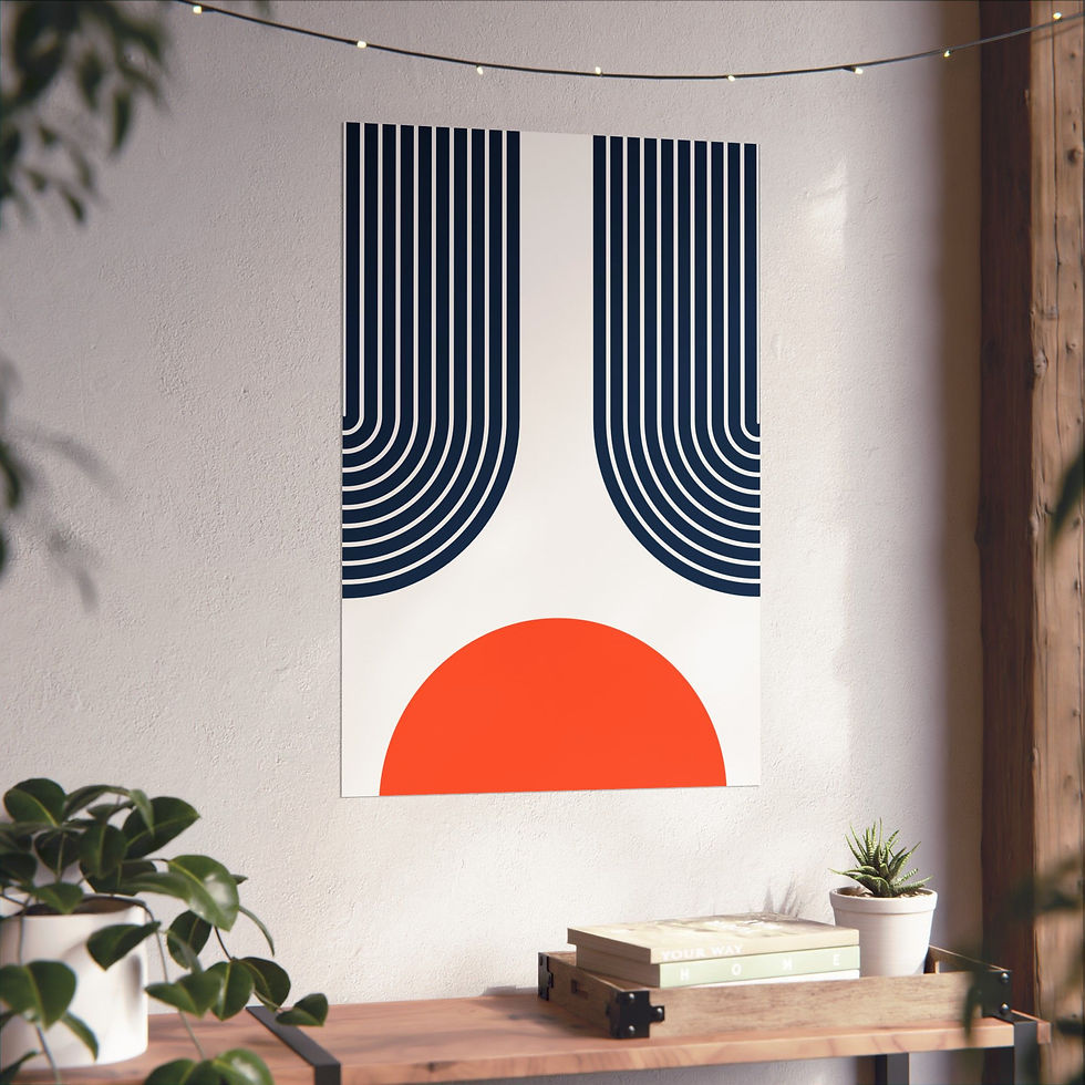 Thumbnail: Modern Geometric 11 Matte Poster - Denver Broncos - Home