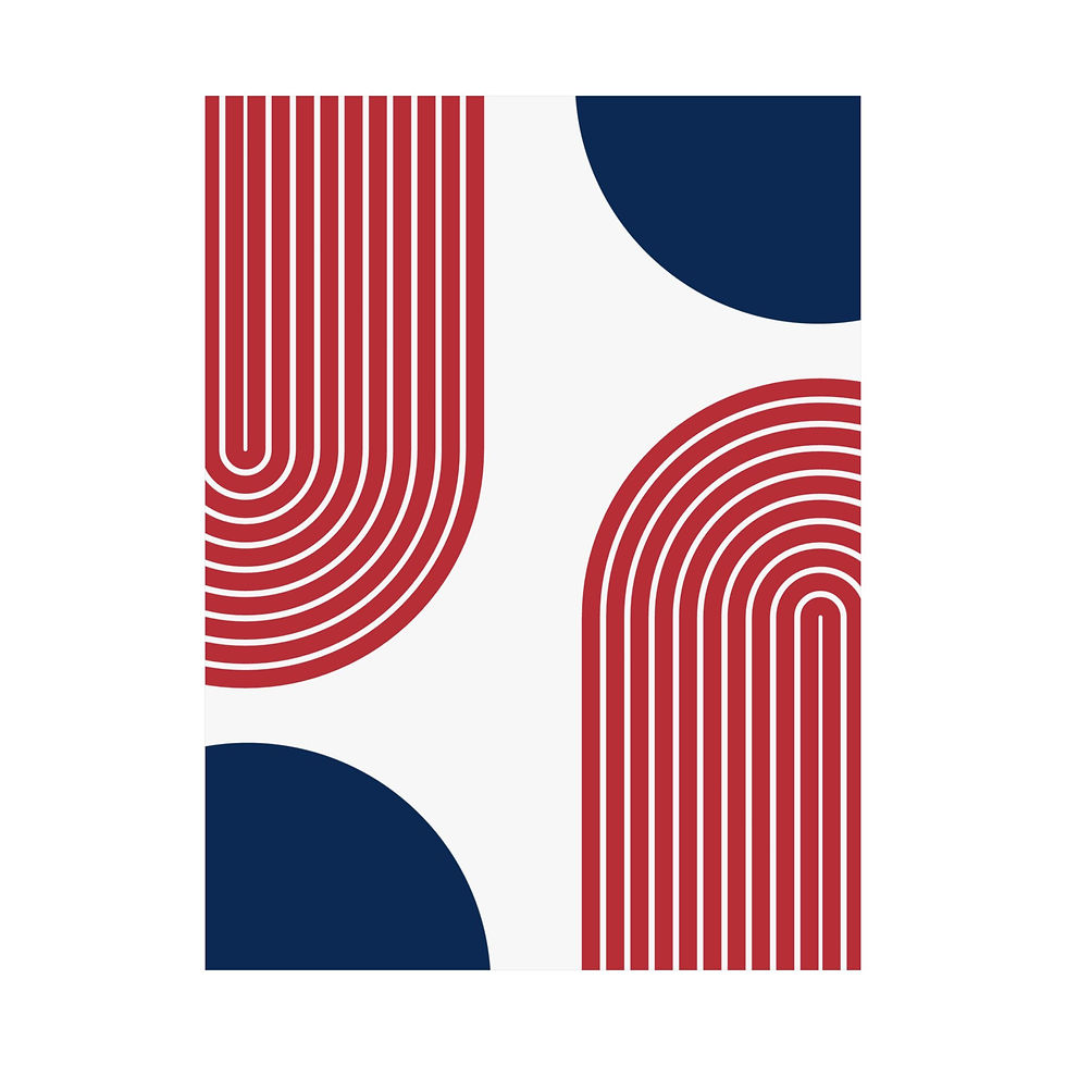 Thumbnail: Modern Geometric 10 Matte Poster - Boston Red Sox - Home