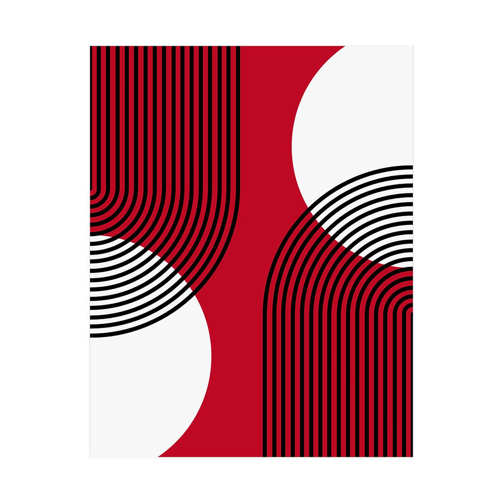 Geometric 25 Matte Poster - Cincinnati Reds - Away