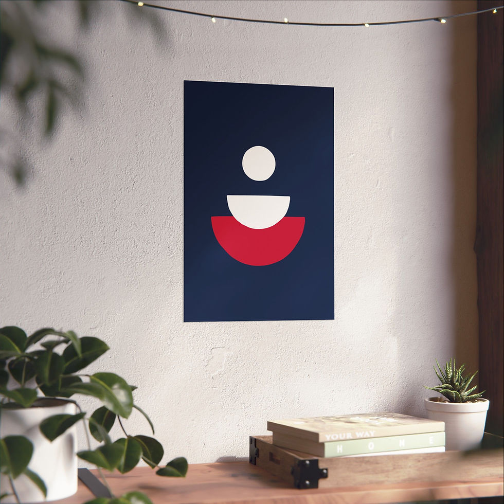 Thumbnail: Modern Geometric 28 Matte Poster - Atlanta Braves - Away