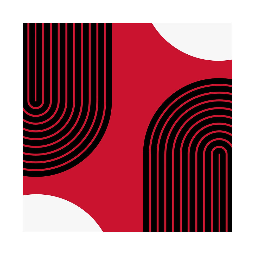 Thumbnail: Geometric 10 Matte Poster - Portland Trailblazers - Alt