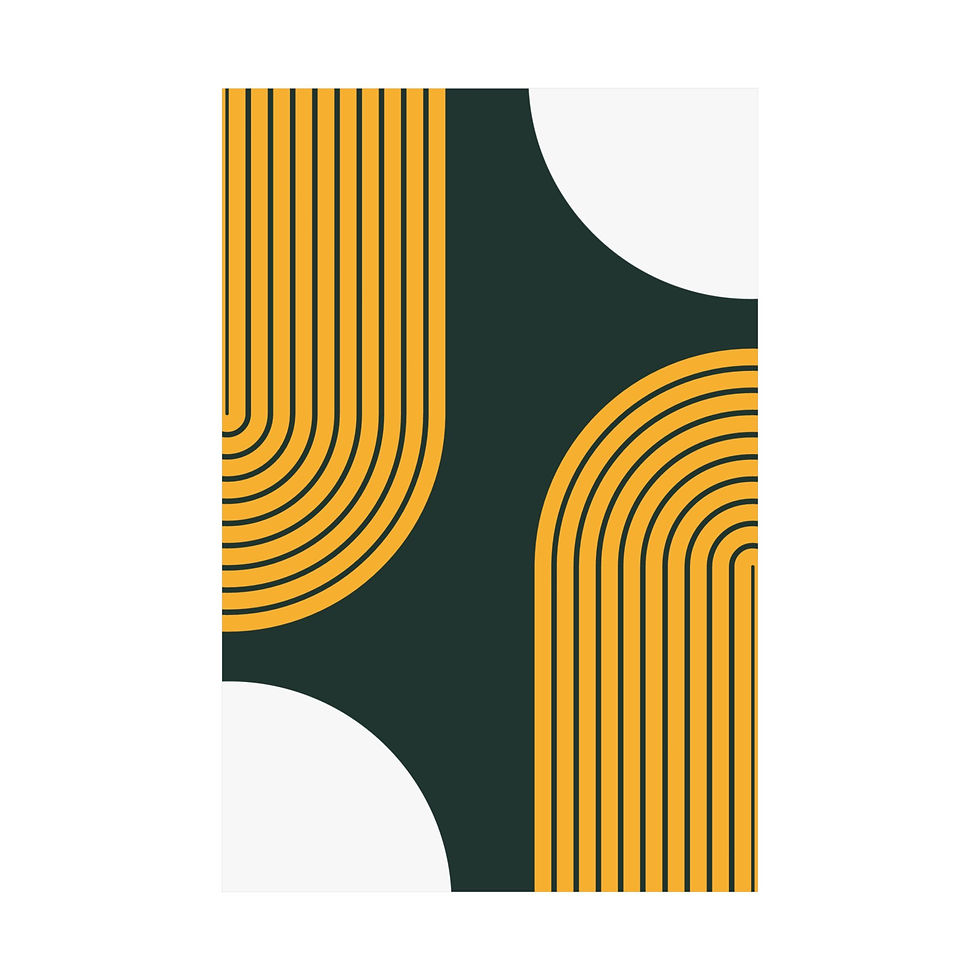 Thumbnail: Modern Geometric 10 Matte Poster - Green Bay Packers - Away