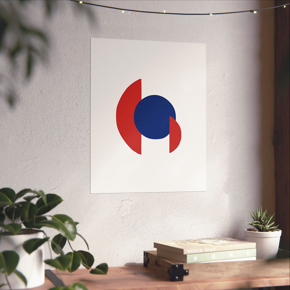 Thumbnail: Modern Geometric 30 Matte Poster - Chicago Cubs - Home