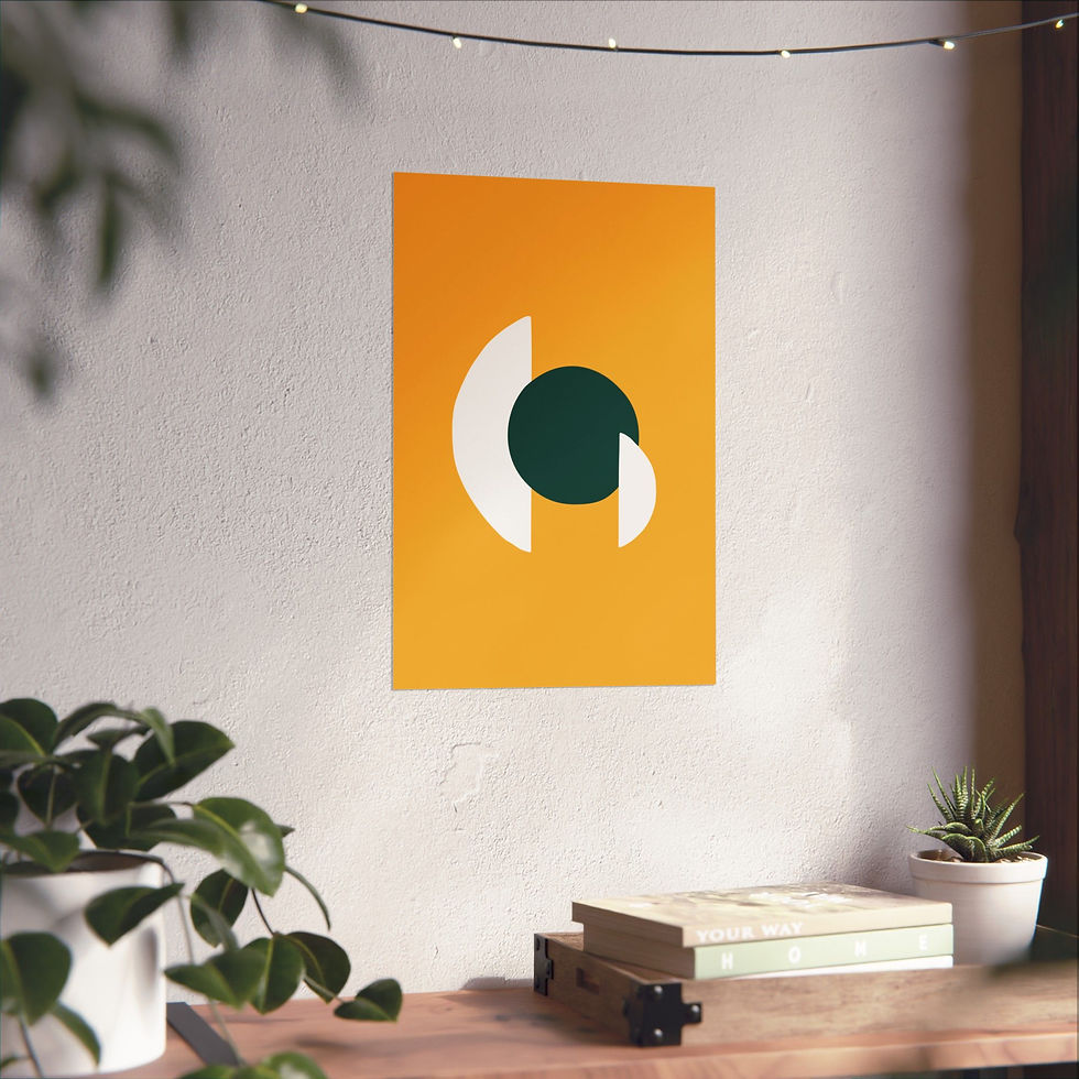 Thumbnail: Modern Geometric 30 Matte Poster - Oakland A's - Alt