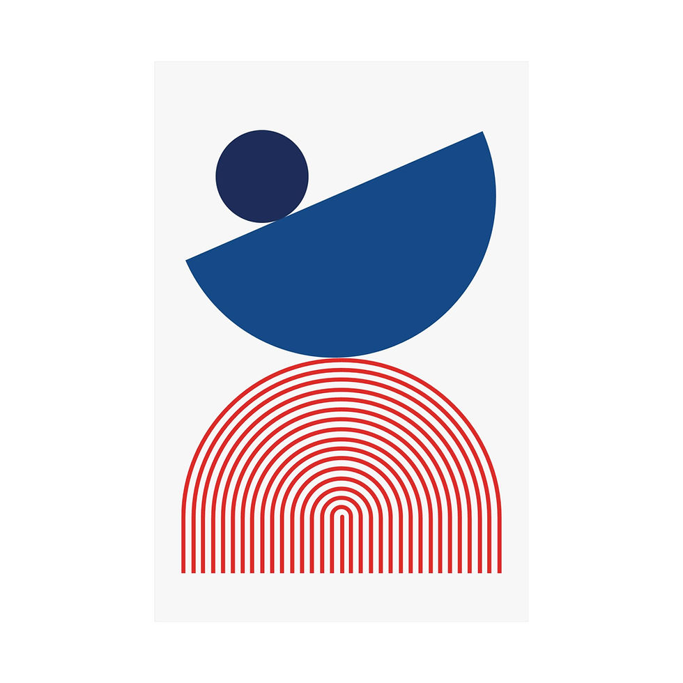 Thumbnail: Modern Geometric 26 Matte Poster - Toronto Blue Jays - Home