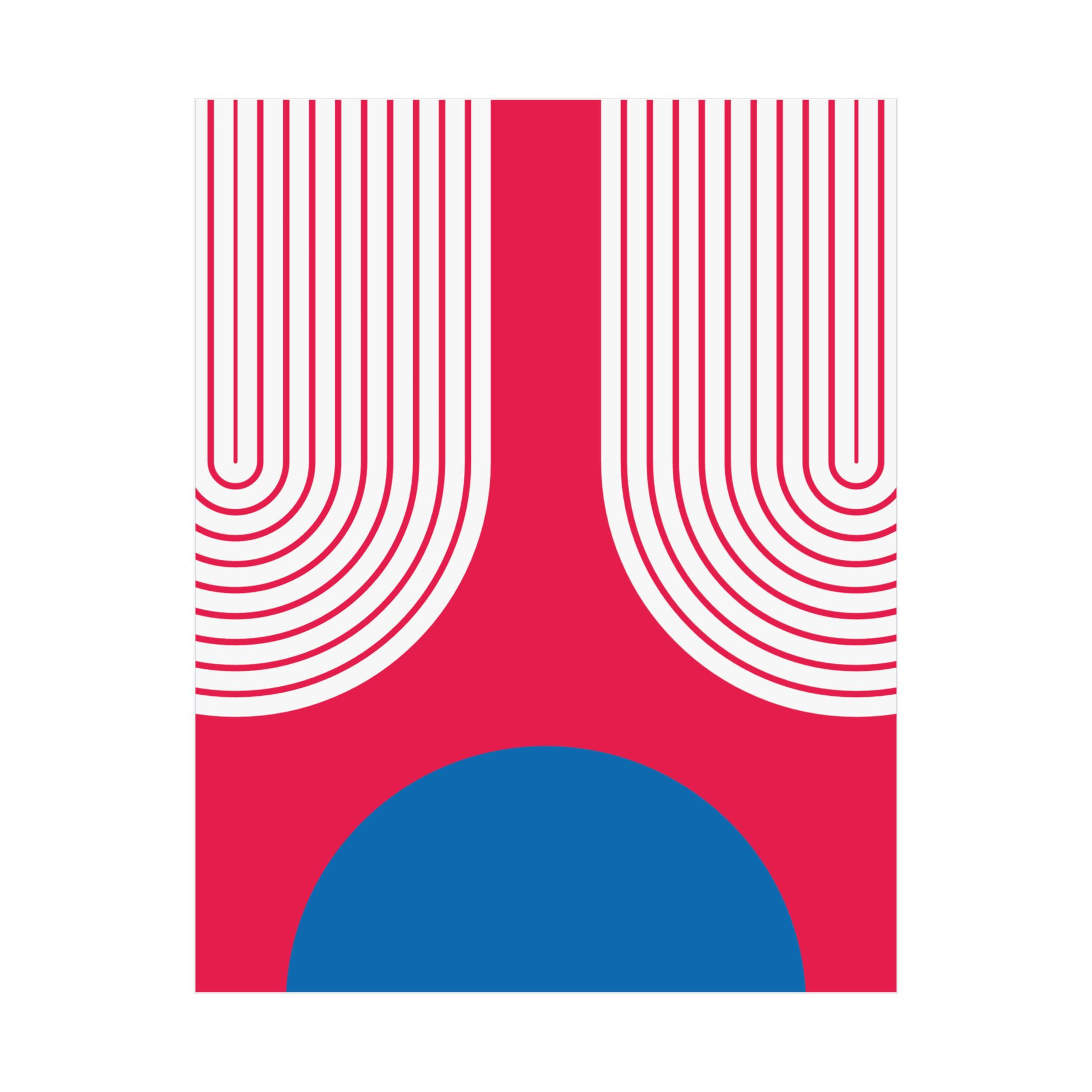 Geometric 11 Matte Poster - Philadelphia 76ers - Alt