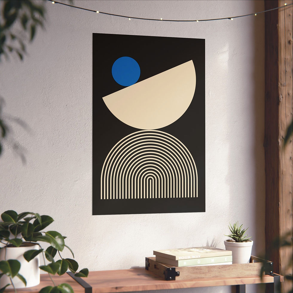 Thumbnail: Modern Geometric 26 Matte Poster - Milwaukee Bucks - Alt