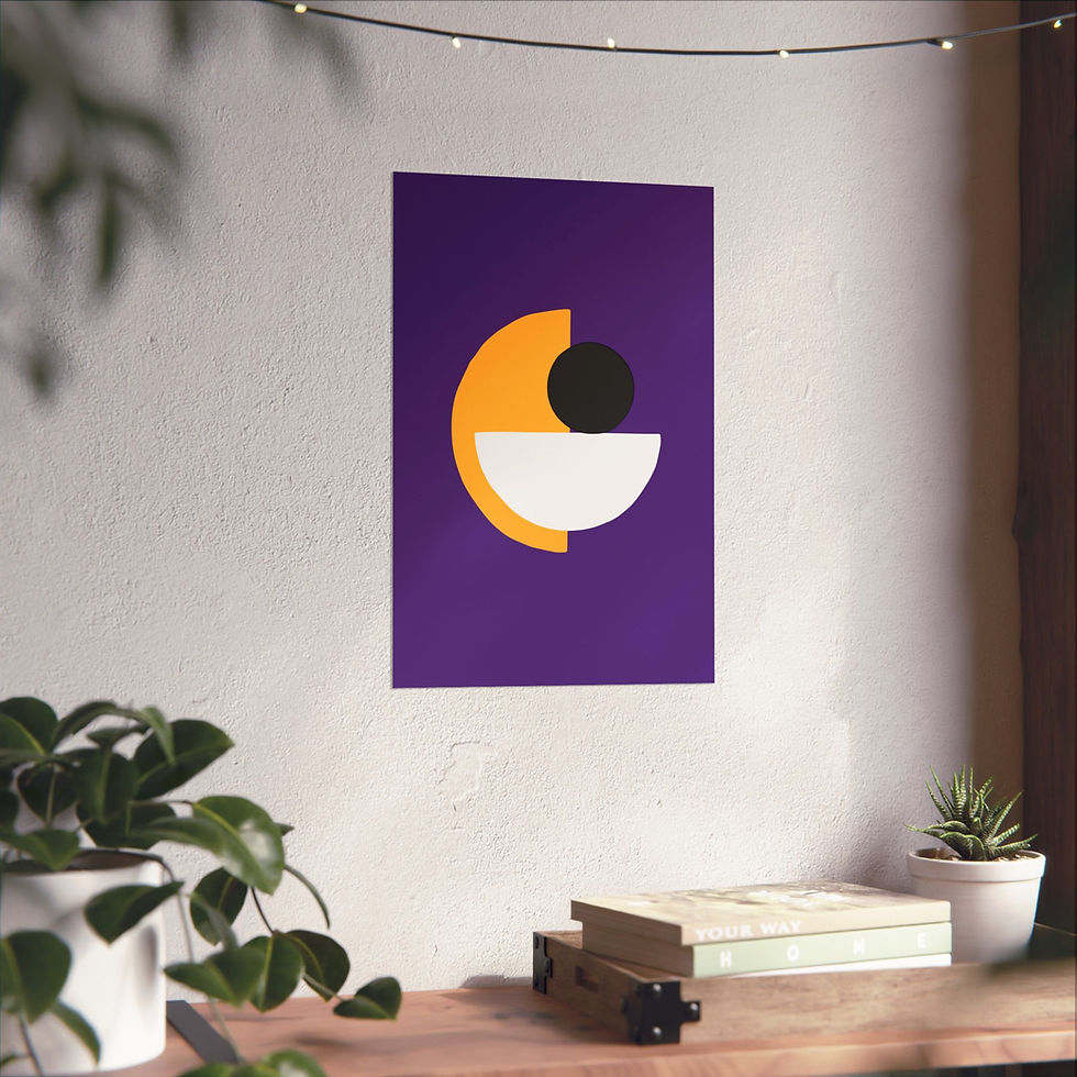 Thumbnail: Modern Geometric 31 Matte Poster - Los Angeles Lakers - Alt