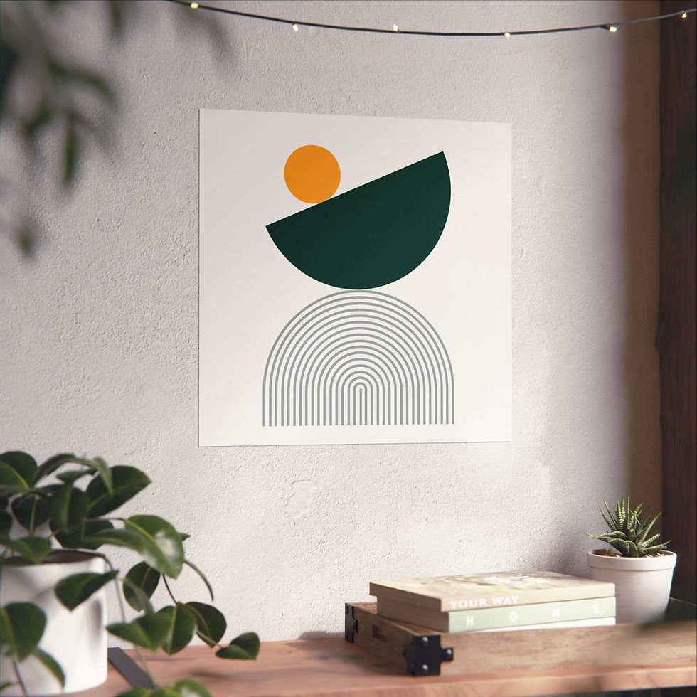 Thumbnail: Modern Geometric 26 Matte Poster - Oakland A's - Home