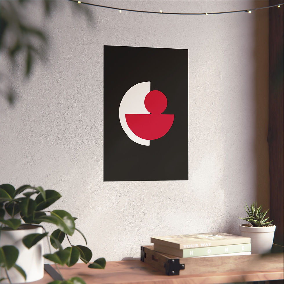 Thumbnail: Modern Geometric 31 Matte Poster - Chicago Bulls - Alt