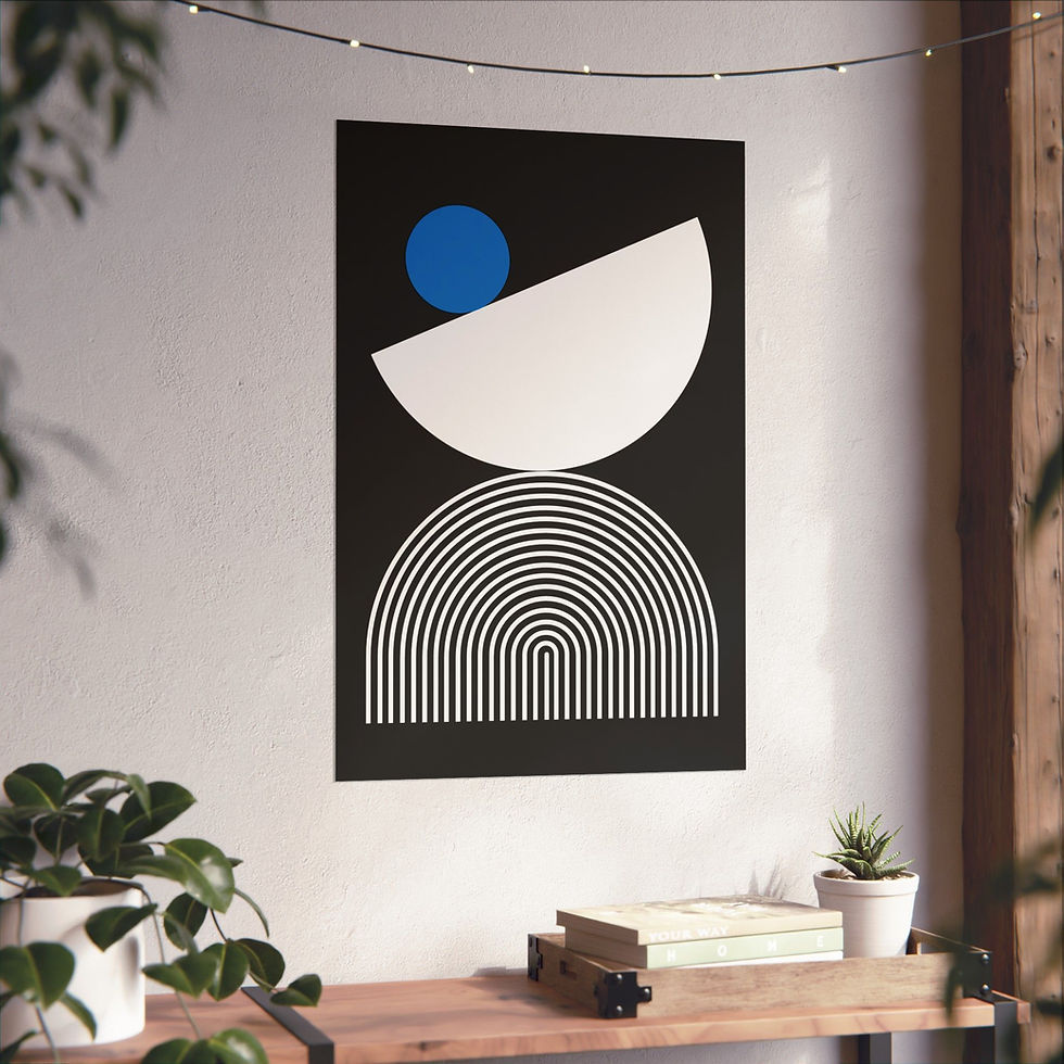Thumbnail: Modern Geometric 26 Matte Poster - Orlando Magic - Alt