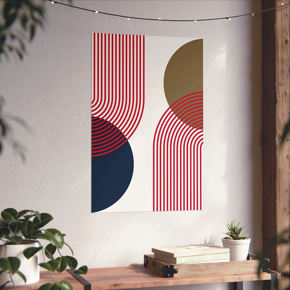 Thumbnail: Geometric 25 Matte Poster - New Orleans Pelicans - Home