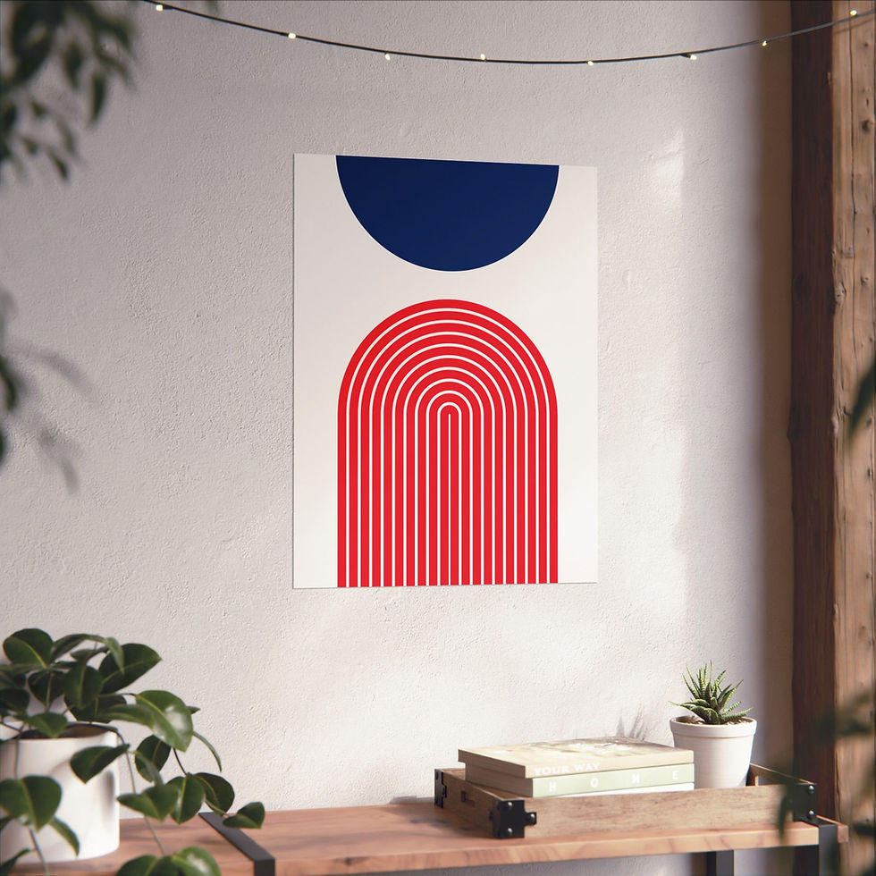 Thumbnail: Modern Geometric 09 Matte Poster - Philadelphia Phillies - Home