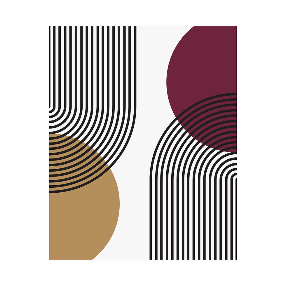 Thumbnail: Modern Geometric 25 Matte Poster - Cleveland Cavilers -Home