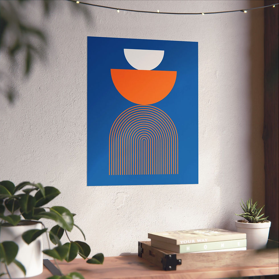 Thumbnail: Modern Geometric 24 Matte Poster - New York Knicks - Away