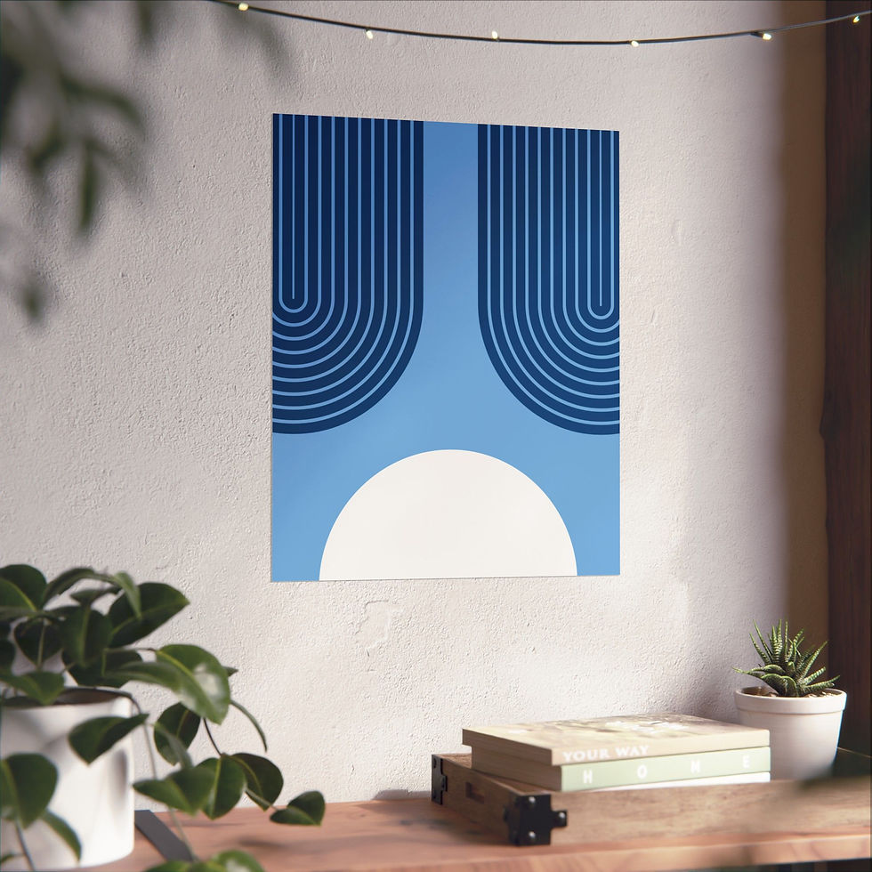 Thumbnail: Modern Geometric 11 Matte Poster - Kansas City Royals - Alt