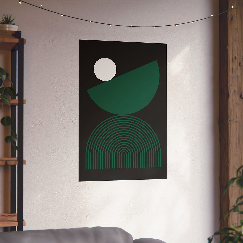 Thumbnail: Modern Geometric 26 Matte Poster - New York Jets - Alt