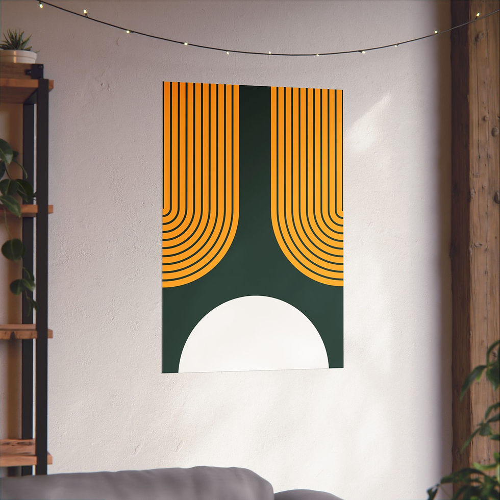 Thumbnail: Modern Geometric 11 Matte Poster - Green Bay Packers - Away